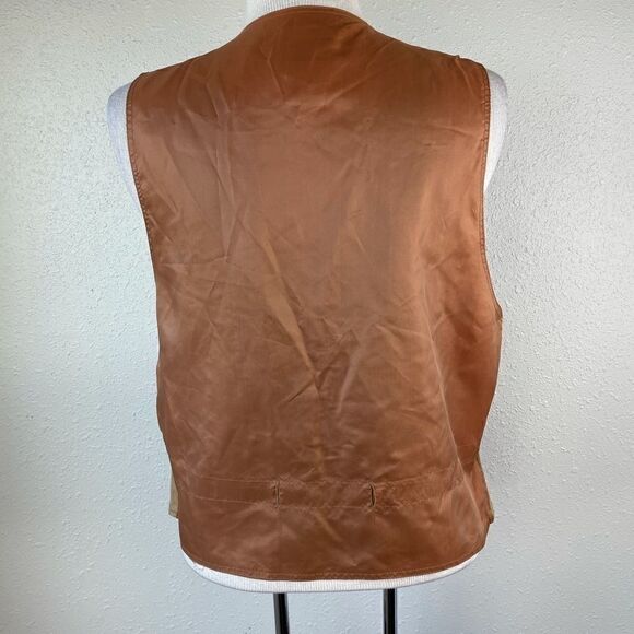 CLifford & Willis Leather Dress Vest Size M EUC - Picture 6 of 9